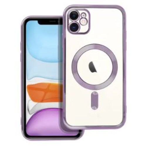 Capa Electro Mag compatível com MagSafe para Iphone 11 roxo